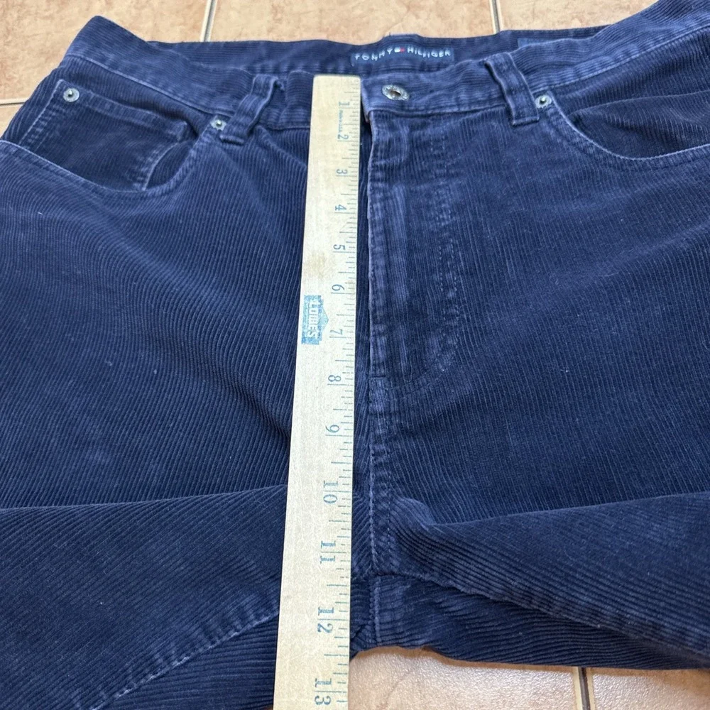 TOMMY HILFIGER Freedom Fit Mens 32 x 32 Navy Blue Corduroy Pants Cotton Vintage